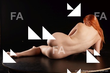 Nude Woman White Laying poses - ALL Slim long red Standard Photoshoot Pinup