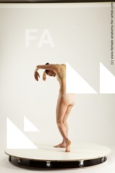 Underwear Woman White Standing poses - ALL Slim long brown Standing poses - simple Multi angle poses Academic