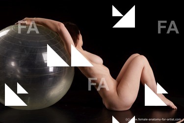 Nude Woman White Sitting poses - ALL Average long brown Sitting poses - simple Standard Photoshoot Pinup