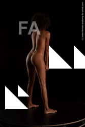 Nude Woman Black Standing poses - ALL Slim medium black Standing poses - simple Standard Photoshoot Pinup