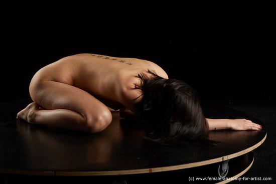 Nude Woman Asian Slim medium black Standard Photoshoot Pinup