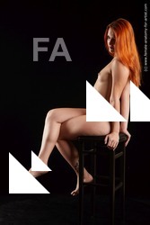 Nude Woman White Average long red Standard Photoshoot Pinup