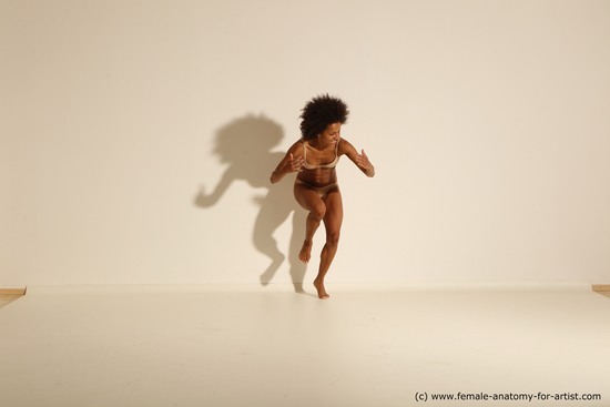 Underwear Woman Black Dancing Dynamic poses Academic