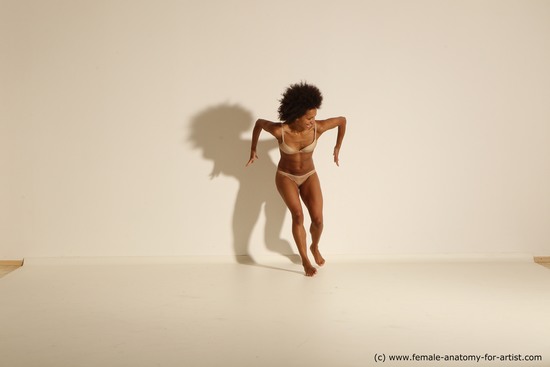 Underwear Woman Black Dancing Dynamic poses Academic