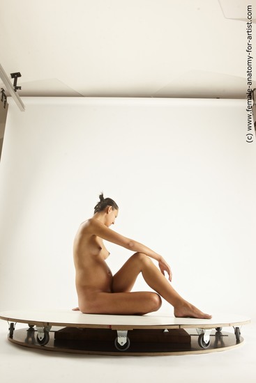 Nude Woman White Pregnant Multi angle poses Pinup