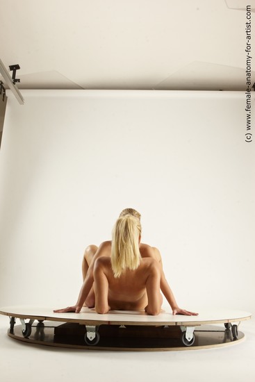 Nude Woman - Woman White Slim long blond Multi angle poses Pinup