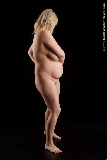 Nude Woman White Standing poses - ALL medium blond Standing poses - simple Standard Photoshoot Chubby Pinup
