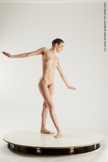 Nude Woman White Standing poses - ALL Slim medium brown Standing poses - simple Multi angle poses Pinup