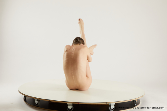 Nude Woman White Sitting poses - ALL Slim medium brown Sitting poses - simple Multi angle poses Pinup