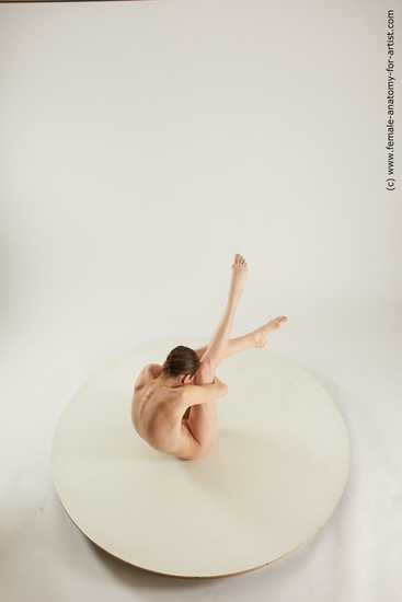 Nude Woman White Sitting poses - ALL Slim medium brown Sitting poses - simple Multi angle poses Pinup