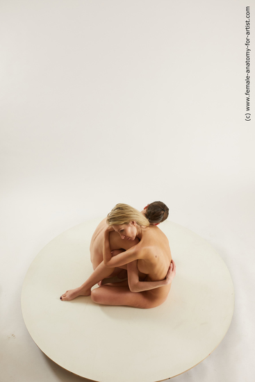 Nude Woman White Sitting poses - ALL Slim medium Sitting poses - simple Multi angle poses Pinup