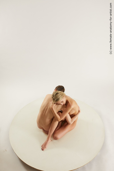 Nude Woman White Sitting poses - ALL Slim medium Sitting poses - simple Multi angle poses Pinup