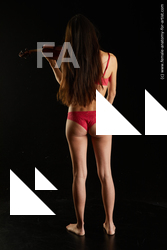 Underwear Woman Multiracial Standing poses - ALL Slim long black Standing poses - simple Standard Photoshoot Academic