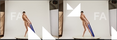 Nude Woman White Standing poses - ALL Slim short brown Standard Photoshoot Pinup