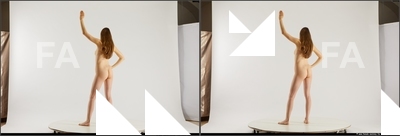 Nude Woman White Standing poses - ALL Slim long brown Standing poses - simple Standard Photoshoot Pinup