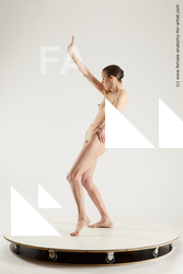 Nude Woman White Standing poses - ALL Slim medium brown Standing poses - simple Multi angle poses Pinup
