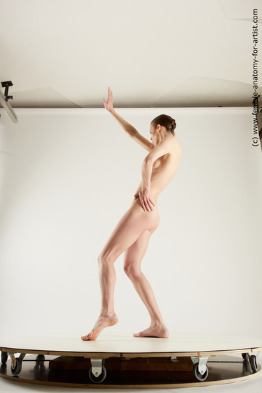 Nude Woman White Standing poses - ALL Slim medium brown Standing poses - simple Multi angle poses Pinup