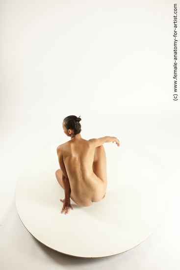 Nude Woman White Pregnant medium brown Multi angle poses Pinup
