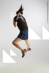 Sportswear Woman Asian Average medium black Fighting Standard Photoshoot Academic