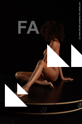 Nude Woman Black Sitting poses - ALL Slim long black Standard Photoshoot Pinup