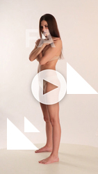 Underwear Woman White Athletic long brown Academic Video Poses