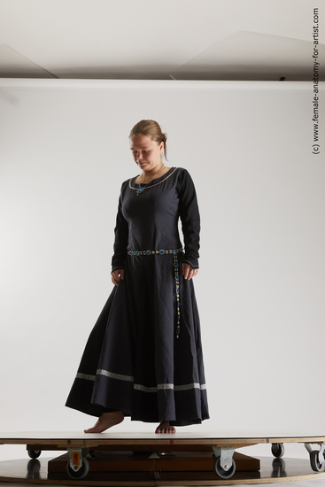 Casual Woman White Standing poses - ALL Average long brown Standing poses - simple Multi angle poses Academic