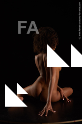 Nude Woman Black Sitting poses - ALL Slim long black Sitting poses - simple Standard Photoshoot Pinup