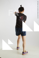 Sportswear Woman Asian Standing poses - ALL Average medium black Fighting Standard Photoshoot Academic