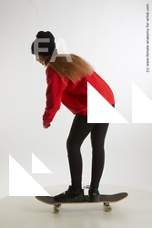 Sportswear Woman White Standing poses - ALL Slim long brown Standard Photoshoot  Academic