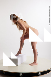 Nude Woman White Standing poses - ALL Slim Standing poses - bend over long brown Standard Photoshoot Pinup