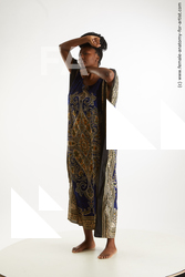 Woman Black Standing poses - ALL Average long black Standing poses - simple Standard Photoshoot Academic