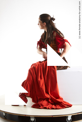 Woman White Sitting poses - ALL Athletic long brown Sitting poses - simple Fighting Standard Photoshoot Academic