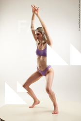 Underwear Woman White Standing poses - ALL Slim medium blond Standard Photoshoot Academic