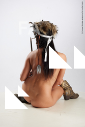 Nude Woman White Sitting poses - ALL Slim long brown Sitting poses - simple Standard Photoshoot Pinup