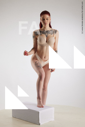 Underwear Woman White Standing poses - ALL Slim long colored Standing poses - simple Standard Photoshoot Academic