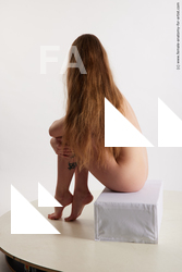 Nude Woman White Sitting poses - ALL Slim long brown Sitting poses - simple Standard Photoshoot Pinup
