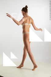 Underwear Woman White Standing poses - ALL Slim long brown Standing poses - simple Standard Photoshoot Academic