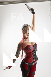 Woman White Slim long blond Standard Photoshoot Academic