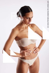 Underwear Woman White Standing poses - ALL Slim long brown Standing poses - simple Standard Photoshoot Academic