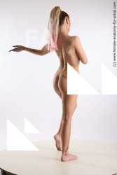 Nude Woman White Standing poses - ALL Slim long blond Standing poses - simple Standard Photoshoot Pinup