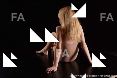 Underwear Woman White Sitting poses - ALL Slim long blond Sitting poses - simple Standard Photoshoot  Academic