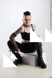 Casual Woman White Sitting poses - ALL Slim short black Sitting poses - simple Standard Photoshoot Academic