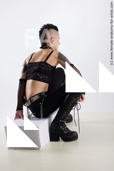 Casual Woman White Sitting poses - ALL Slim short black Sitting poses - simple Standard Photoshoot Academic