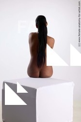 Nude Woman Multiracial Sitting poses - ALL Slim long black Sitting poses - simple Standard Photoshoot Pinup