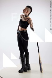 Casual Woman White Standing poses - ALL Slim short black Standing poses - simple Standard Photoshoot Academic