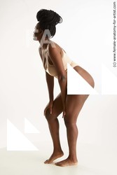 Underwear Woman White Standing poses - ALL Slim dreadlocks black Standing poses - simple Standard Photoshoot Academic