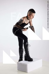 Casual Woman White Standing poses - ALL Slim Standing poses - bend over short black Standard Photoshoot Academic