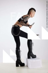 Casual Woman White Standing poses - ALL Slim Standing poses - bend over short black Standard Photoshoot Academic