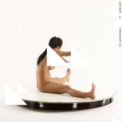 Nude Woman White Sitting poses - ALL Slim long brown Sitting poses - simple Standard Photoshoot Pinup