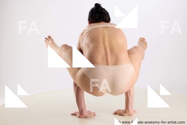 Underwear Woman White Sitting poses - ALL Athletic long brown Sitting poses - simple Standard Photoshoot Academic